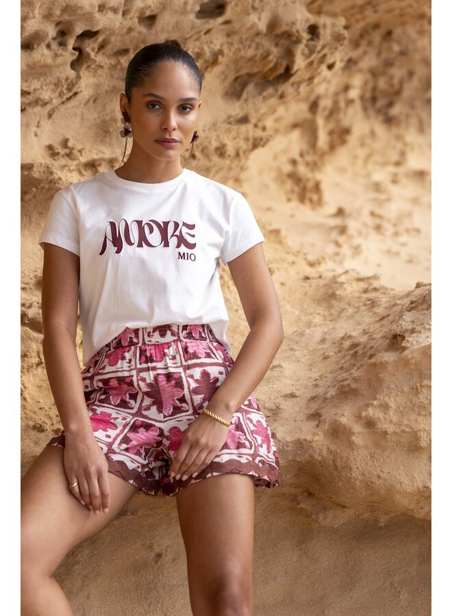 62353-24 010 Geisha T-shirt "amore" off-white/port