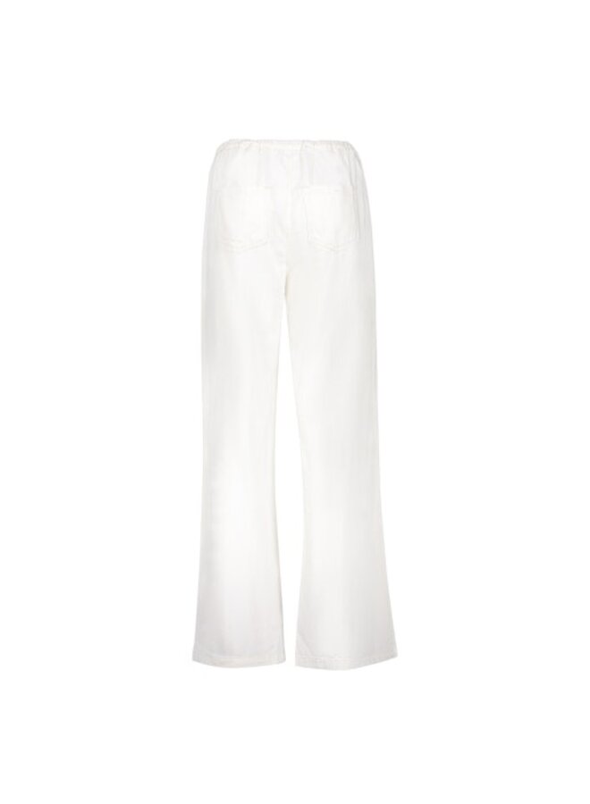 61303-10 718 Geisha Jeans wide elastic waist co/li ecru bleached cotton/linnen