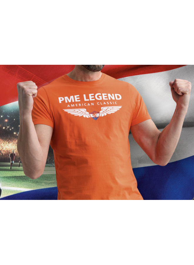 PTSS2604555 2054 PME Legend Short sleeve r-neck country tee the Netherlands orange