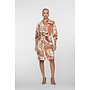 67395-20 250 Geisha dress orange green camel