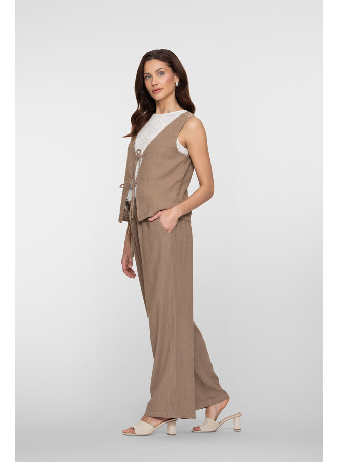 61374 735 Geisha Pants linen Camel