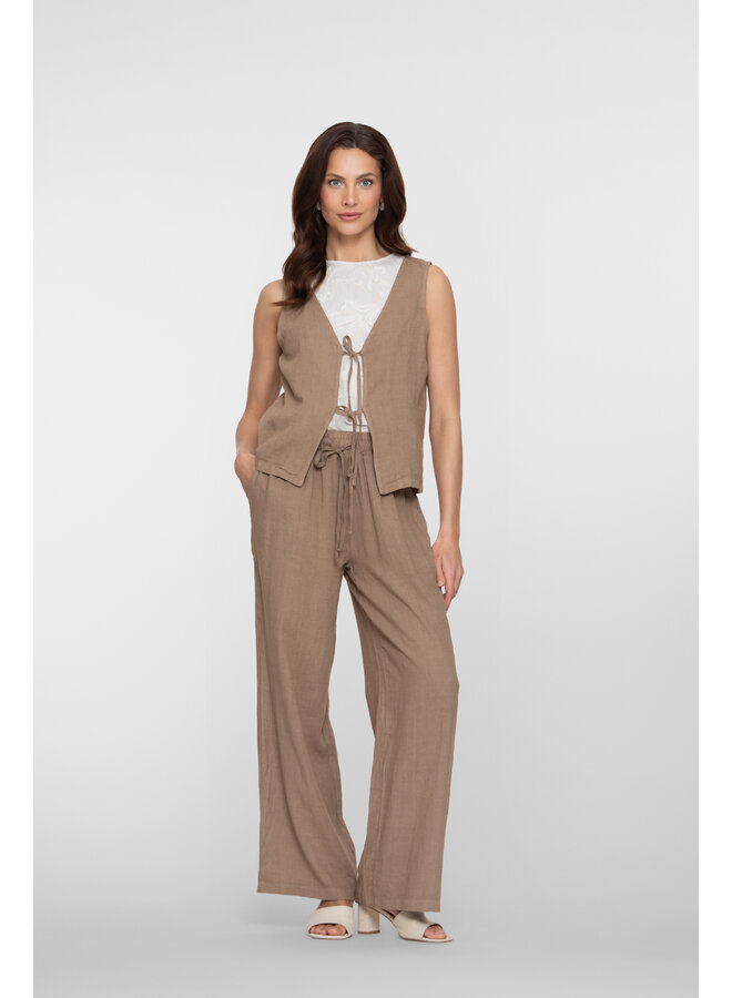 61374 735 Geisha Pants linen Camel