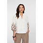 63434 10 Geisha Blouse embroidered sleeves Off white