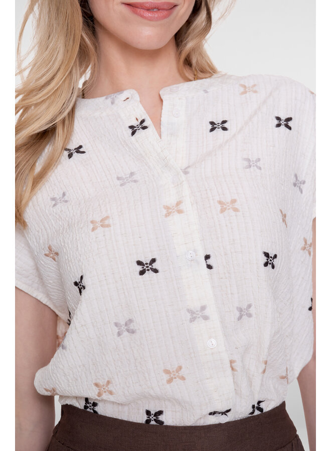 63444 720 Geisha Blouse sand off white Sand / off white