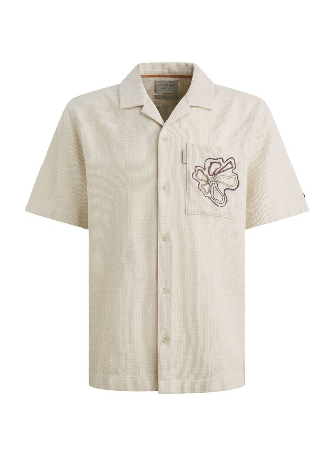 CSIS2605280 7041 Cast Iron Short Sleeve Shirt Yarn dye structure Rock