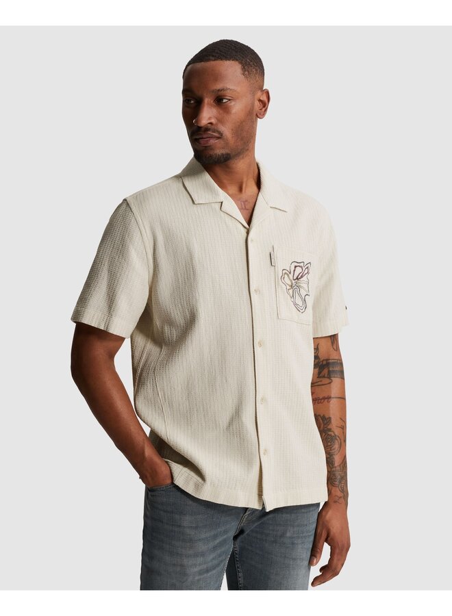 CSIS2605280 7041 Cast Iron Short Sleeve Shirt Yarn dye structure Rock