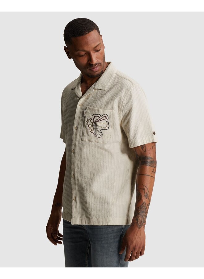 CSIS2605280 7041 Cast Iron Short Sleeve Shirt Yarn dye structure Rock