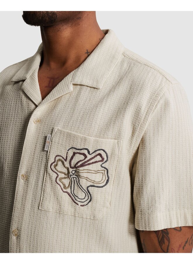 CSIS2605280 7041 Cast Iron Short Sleeve Shirt Yarn dye structure Rock