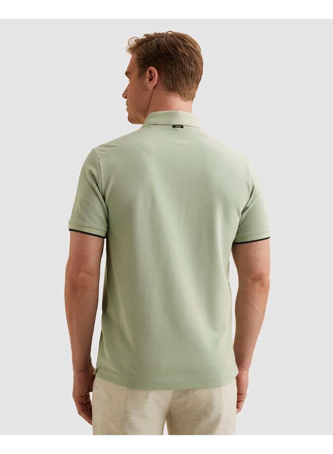 VPSS2604850 9089 Vanguard Short sleeve polo pique blend gentlemans deal Aqua Gray