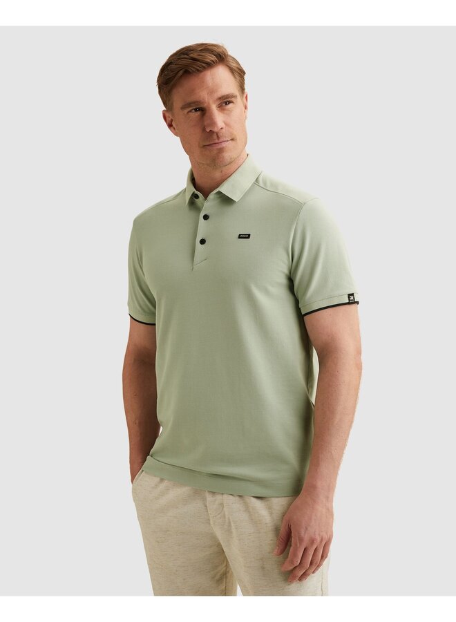 VPSS2604850 9089 Vanguard Short sleeve polo pique blend gentlemans deal Aqua Gray