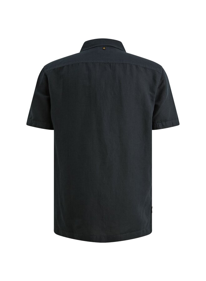 PSIS2605236 5282 PME Legend Short Sleeve Shirt Cotton/linen garment dye Carbon
