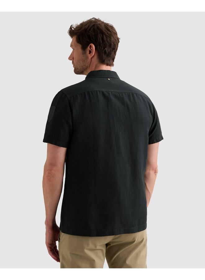PSIS2605236 5282 PME Legend Short Sleeve Shirt Cotton/linen garment dye Carbon