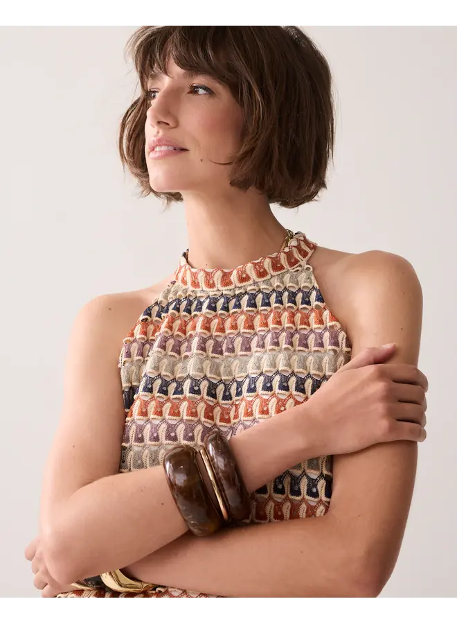 3s5306-30779 120 Summum Top Multicolour crochet  Multicolour