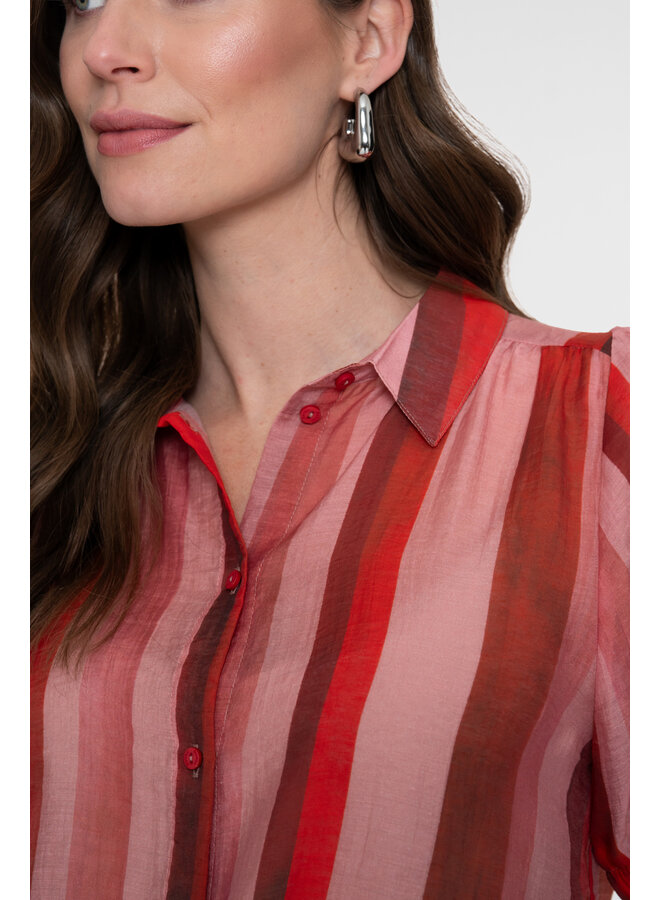 63442-20 451 Geisha blouse  raspberry/coral red
