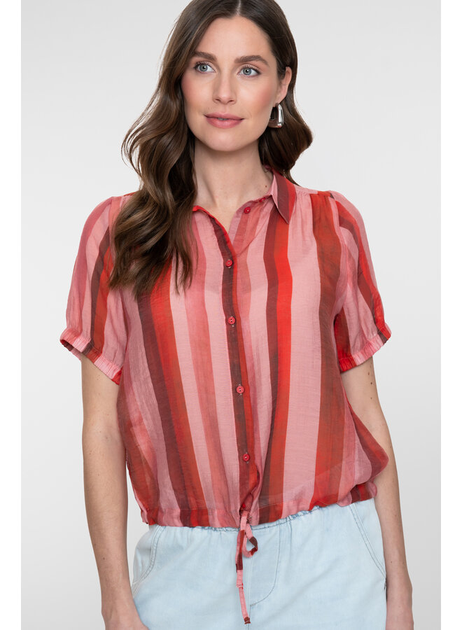 63442-20 451 Geisha blouse  raspberry/coral red