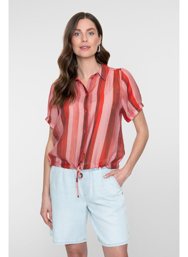 63442-20 451 Geisha blouse  raspberry/coral red