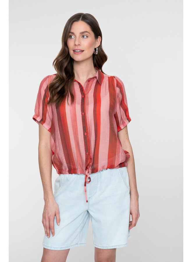 63442-20 451 Geisha blouse  raspberry/coral red