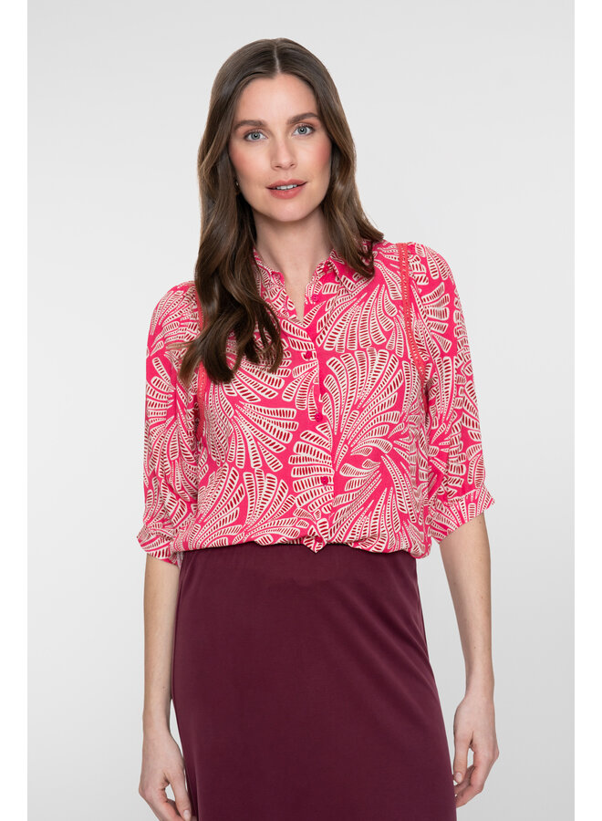 63447-20 420 Geisha blouse  pink/merlot
