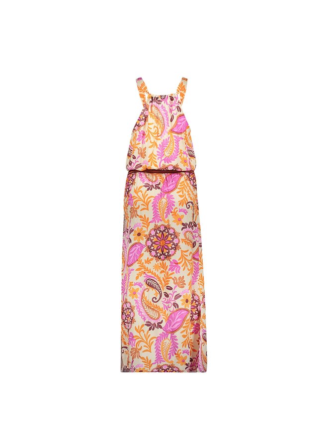 67417-20 250 Geisha dress  orange/pink/sand