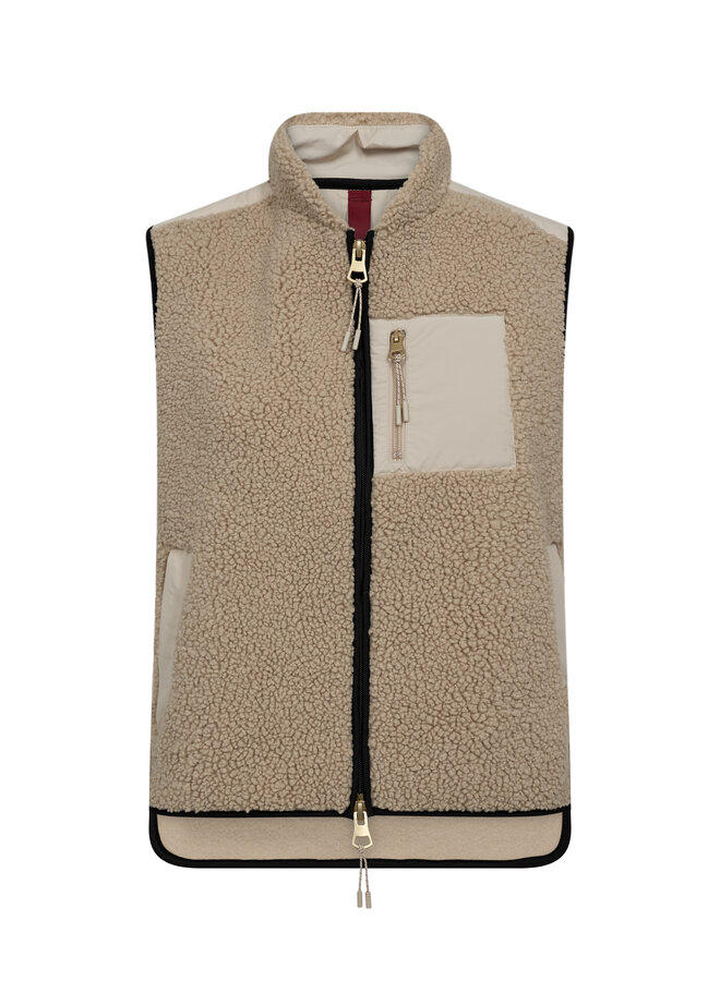 179570 174 MosMosh MMRowe Eli Teddy Vest Feather Gray
