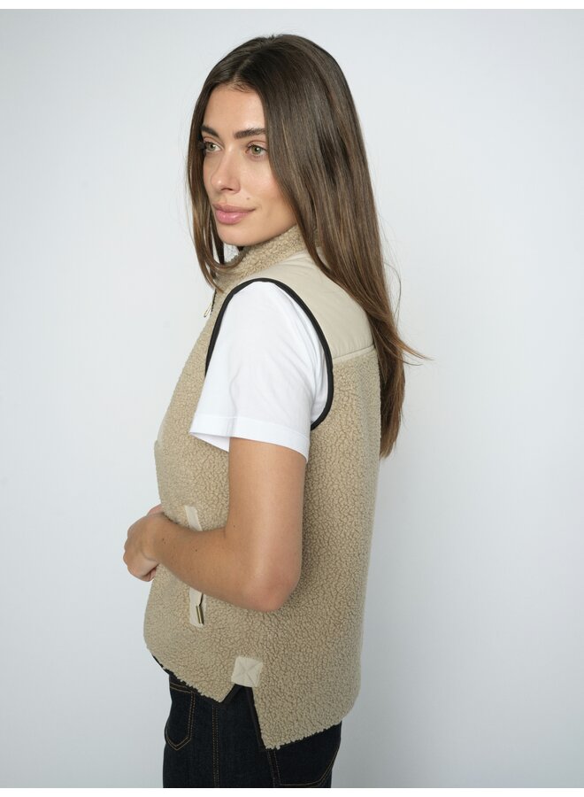 179570 174 MosMosh MMRowe Eli Teddy Vest Feather Gray