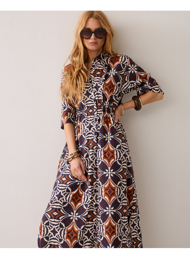 5s1664-12460 120 Summum Dress Ornament print  - Multicolour