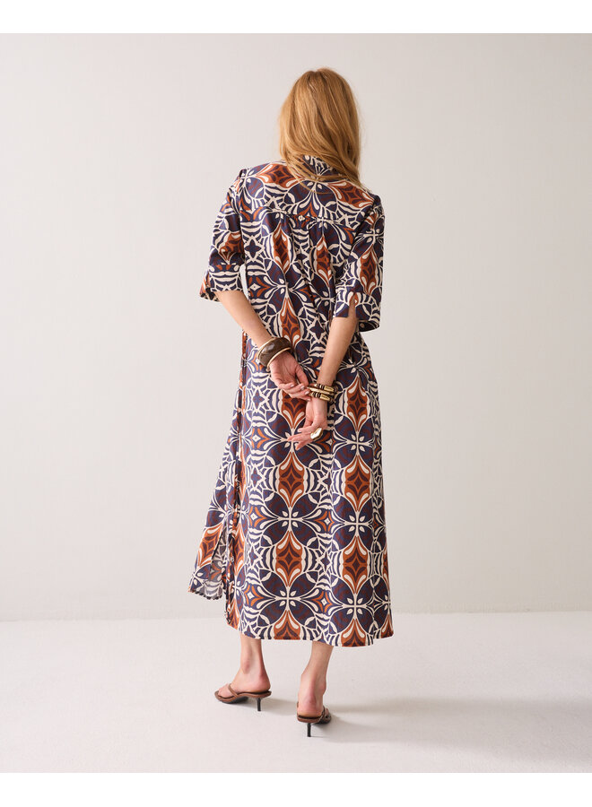 5s1664-12460 120 Summum Dress Ornament print  - Multicolour