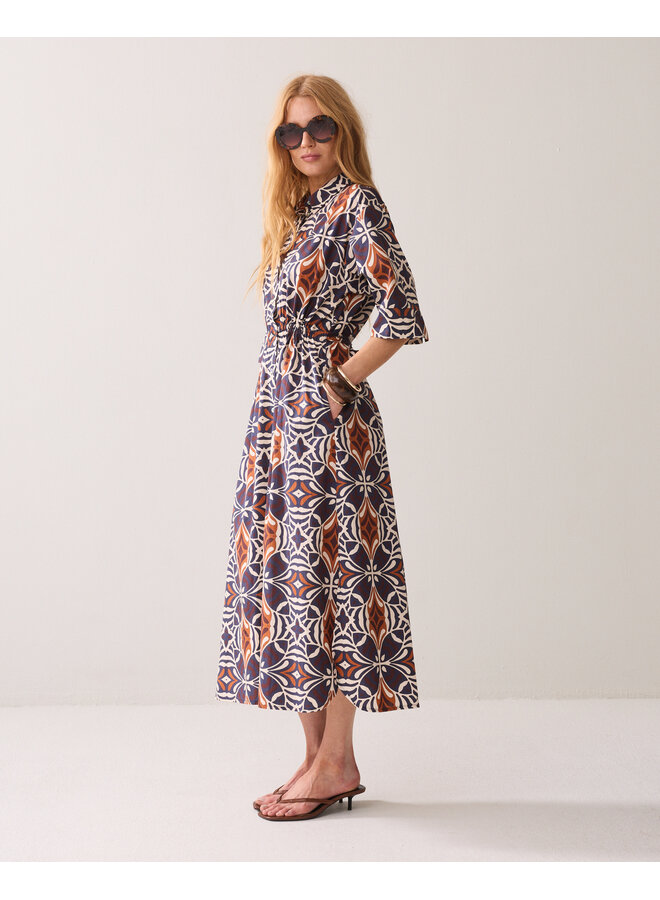 5s1664-12460 120 Summum Dress Ornament print  - Multicolour
