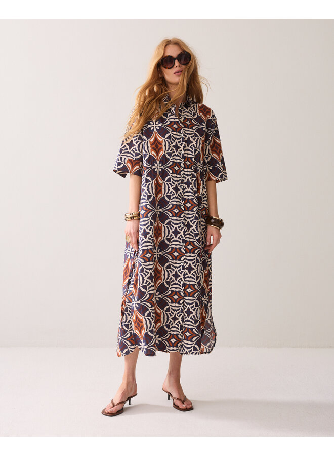 5s1664-12460 120 Summum Dress Ornament print  - Multicolour