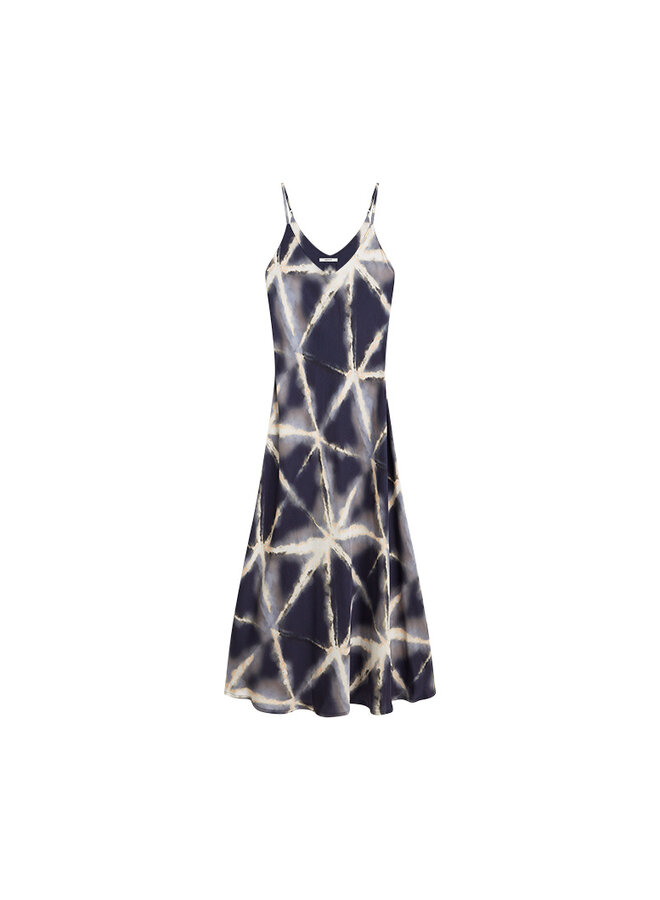 5s1659-12459 413 Summum Dress Tie dye viscose  - Blue Noir