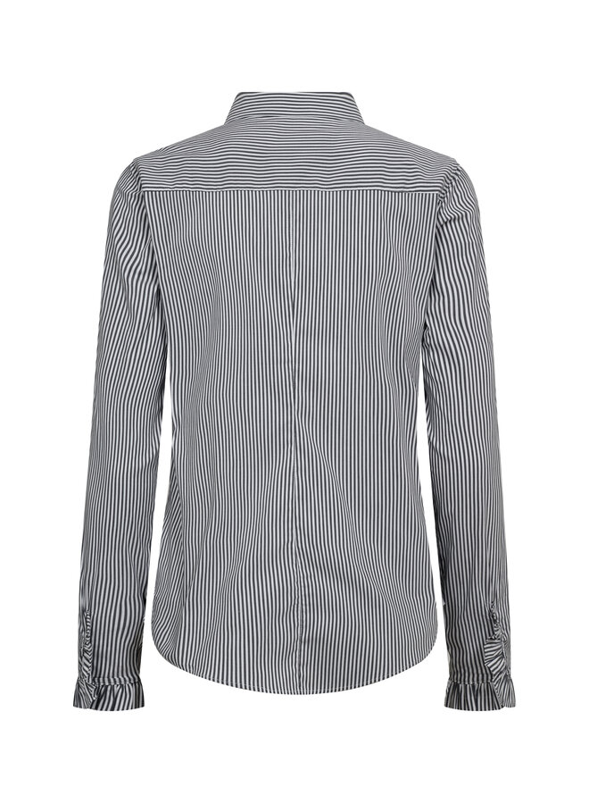 176350 406 MosMosh MM Mattie Flip Stripe Shirt Light Blue