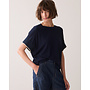 3s5326-30790 413 Summum Top Boxy knit trims Blue noir