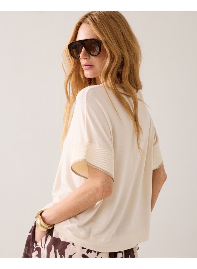 3s5326-30790 122 Summum Top Boxy knit trims