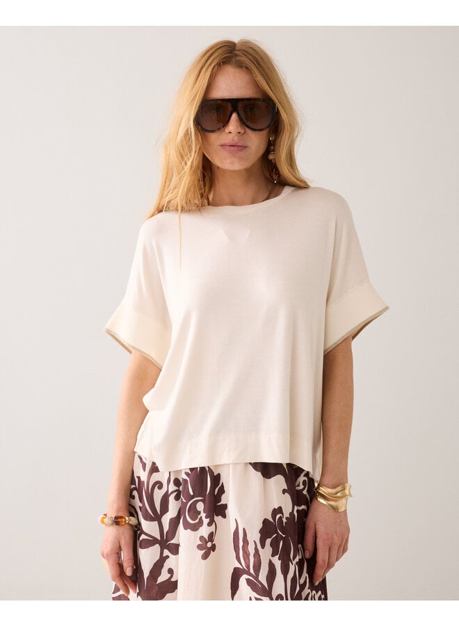 3s5326-30790 122 Summum Top Boxy knit trims