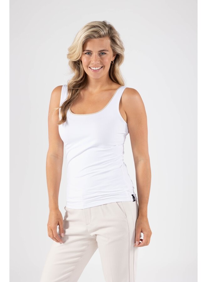 NKS06001 262 Nukus Juba Singlet White/Gold