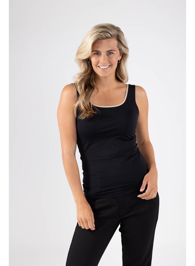 NKS06001 169 Nukus Juba Singlet Black/Gold