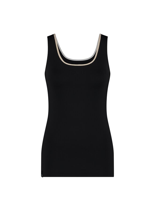 NKS06001 169 Nukus Juba Singlet Black/Gold