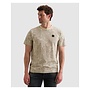 PTSS2606553 7001 PME Legend Short sleeve r-neck slub jersey aop Egret