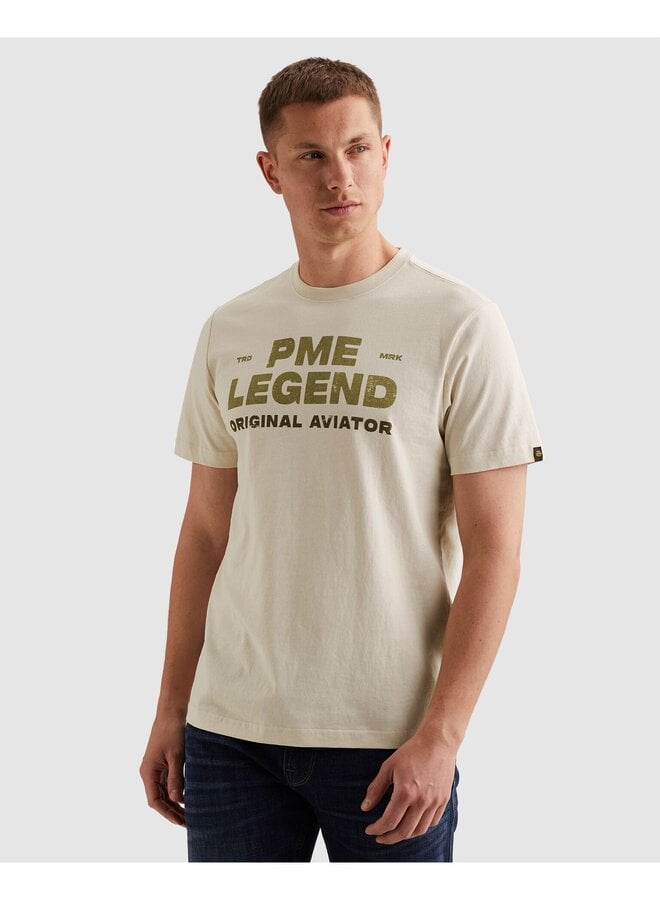 PTSS2606552 7013 PME Legend Short sleeve r-neck open end jersey Bone White