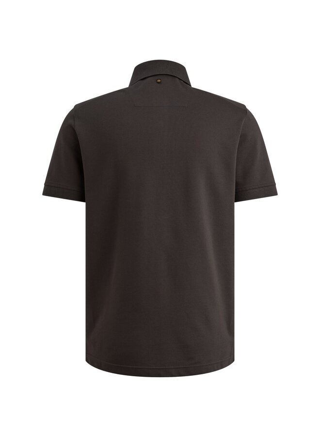 PPSS2606866 9140 PME Legend Short sleeve polo stretch pique blend Obsidian