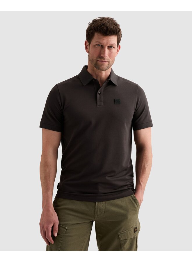 PPSS2606866 9140 PME Legend Short sleeve polo stretch pique blend Obsidian