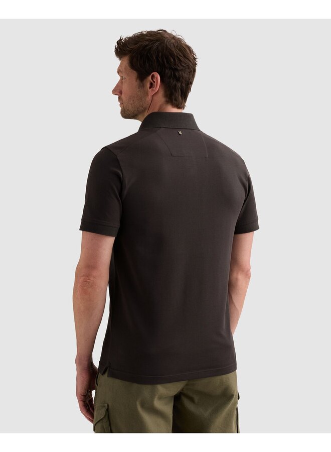 PPSS2606866 9140 PME Legend Short sleeve polo stretch pique blend Obsidian