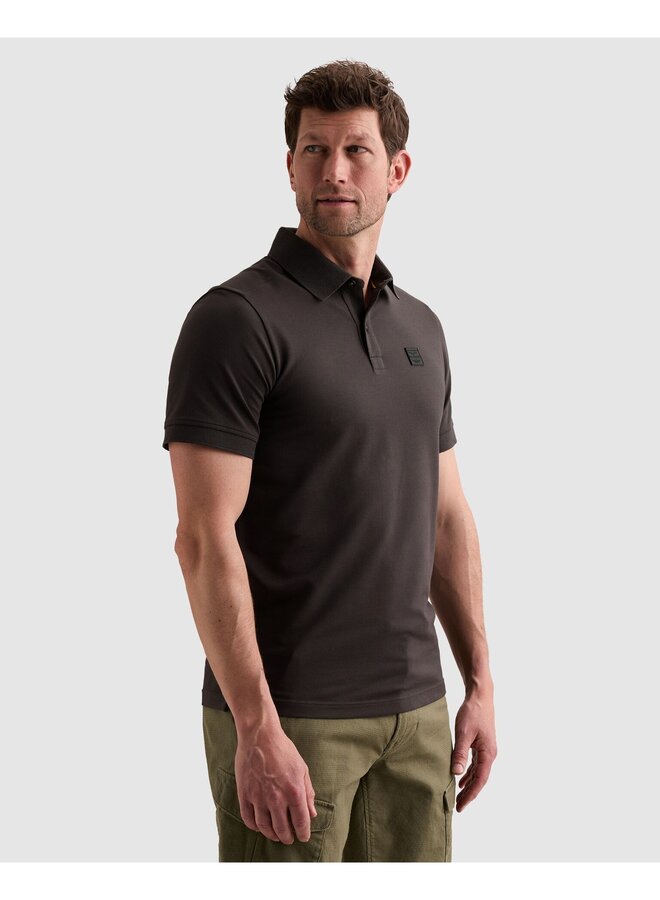 PPSS2606866 9140 PME Legend Short sleeve polo stretch pique blend Obsidian