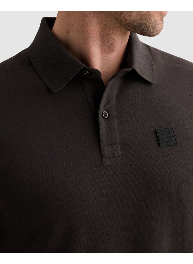 PPSS2606866 9140 PME Legend Short sleeve polo stretch pique blend Obsidian