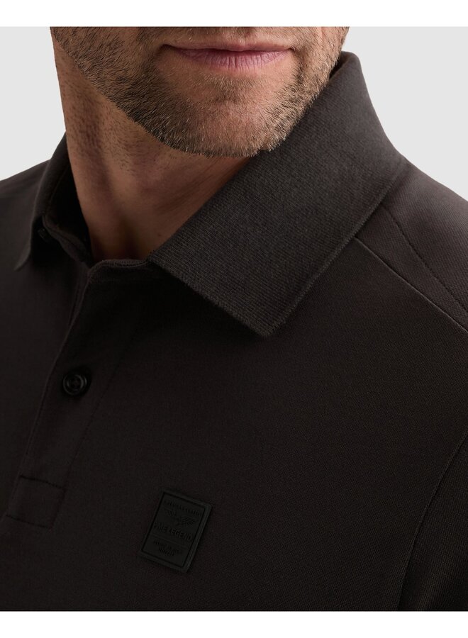 PPSS2606866 9140 PME Legend Short sleeve polo stretch pique blend Obsidian