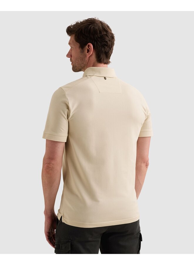 PPSS2606866 7013 PME Legend Short sleeve polo stretch pique blend Bone White