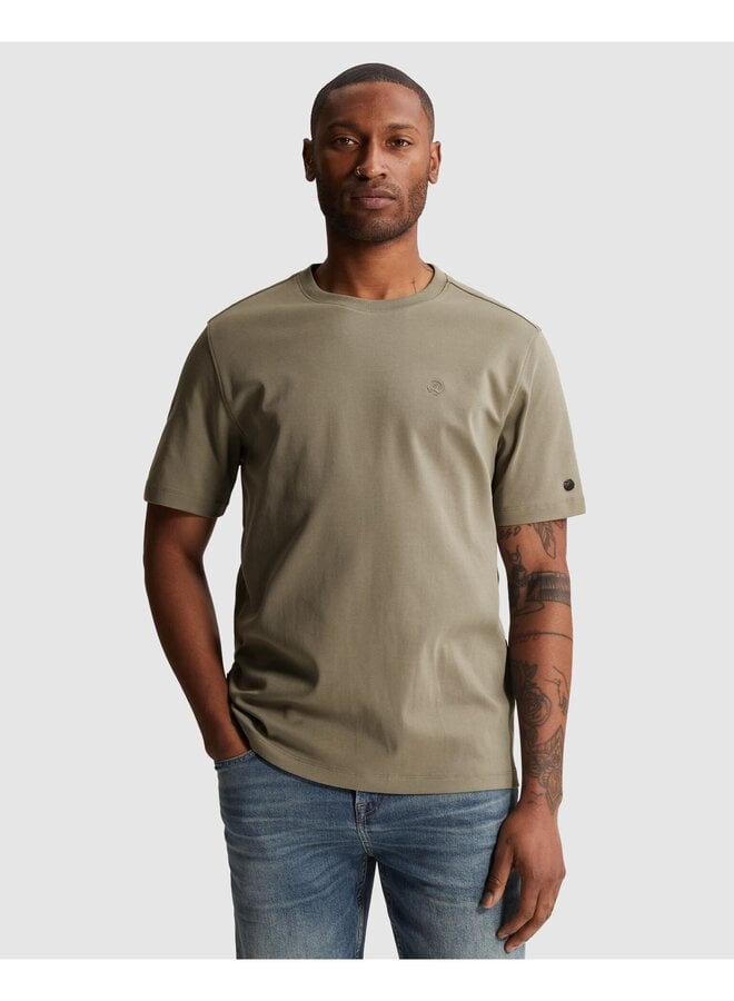 CTSS2606591 6148 Cast Iron Short sleeve r-neck regular fit interlock Vetiver