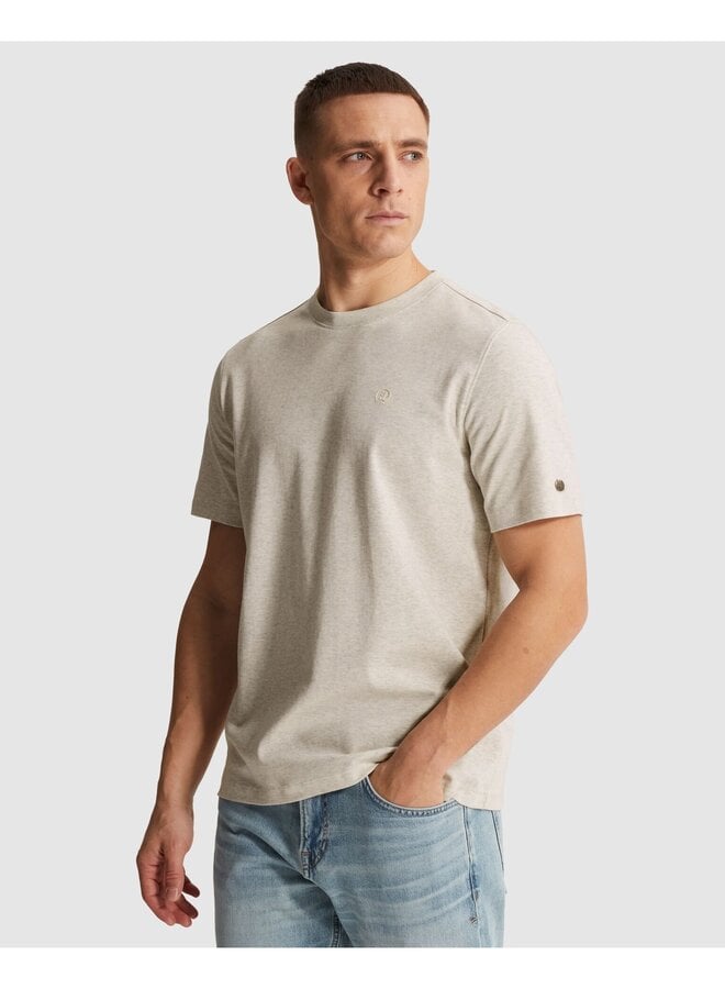 CTSS2606590 911 Cast Iron Short sleeve r-neck regular fit interlock melange Naturel Melee