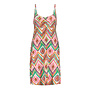67420-60 NOA 615 Geisha Dress spaghetti jersey AOP  Pr.01-26-2 teal/fuchsia