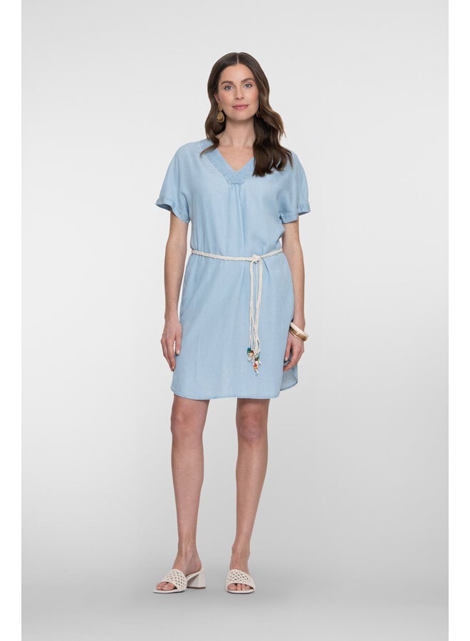67301-10 830 Geisha Dress lyocell denim  bleached denim